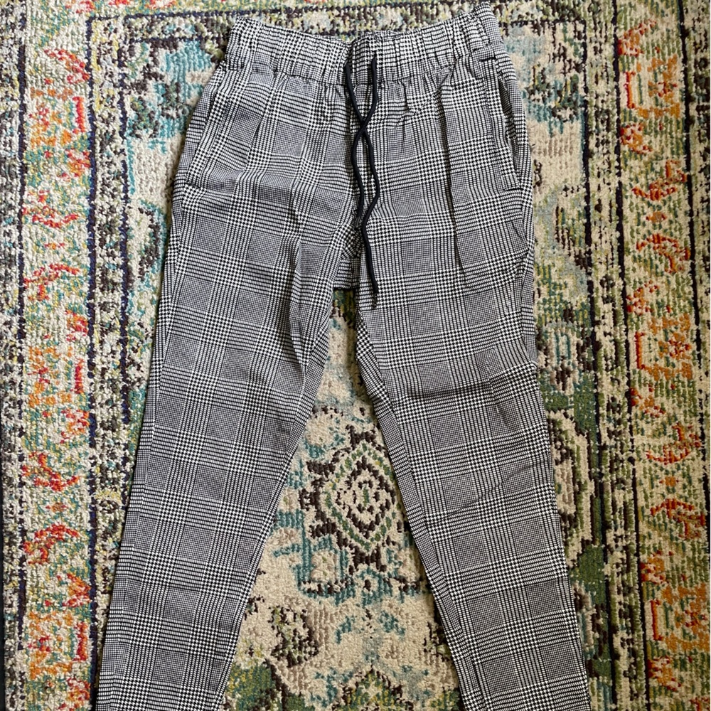 Original use grey plaid joggers xs skinny legs